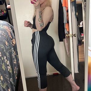 Adidas 3 Stripe 3/4 Leggings